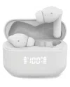Naztech Xpods Anc Tws White Earbuds With Wireless Charging Case In White