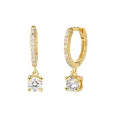 Nazzar Women's Dainty Zirconia Drop Gold Earrings