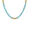 Nazzar Women's Gold / Blue Turquoise Necklace In Multi