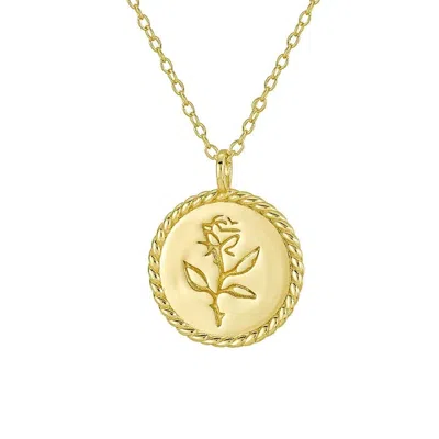Nazzar Women's Gold Coin Flower Pendant Necklace