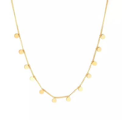 Nazzar Women's Gold Disc Dangle Necklace
