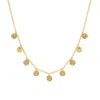 Nazzar Women's Gold Hammered Disc Station Dangle Necklace In Gold