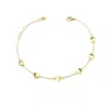 Nazzar Women's Gold Heart Station Bracelet