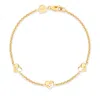 Nazzar Women's Gold Heart Zirconia Bracelet In Gold