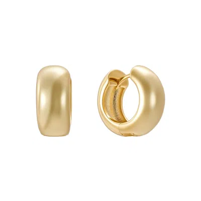 Nazzar Women's Gold Medium Bold Tube Hoops