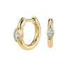 Nazzar Women's Gold Oval Cut Huggie Hoop Earrings In Gold