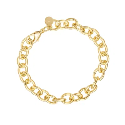 Nazzar Women's Gold Oval Link Chain Bracelet