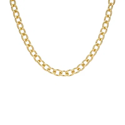 Nazzar Women's Gold Oval Link Chain Necklace