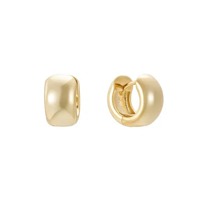 Nazzar Women's Gold Small Bold Tube Hoops