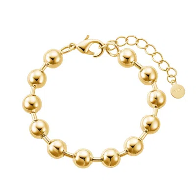 Nazzar Women's Gold Super Puff Beaded Bracelet