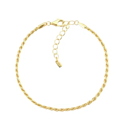 Nazzar Women's Gold Twist Rope Bracelet
