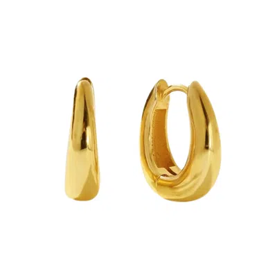 Nazzar Women's Gold U Hoop Earrings