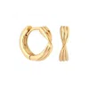 Nazzar Women's Gold X Huggie Hoop Vermeil Earrings In Gold