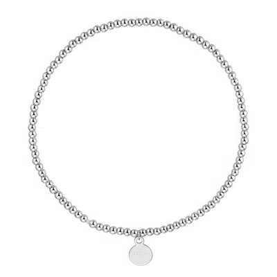 Nazzar Women's Mini Beaded Stretch Bracelet / Silver