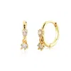 Nazzar Women's Mini Pear Cut Huggie Hoop Gold Vermeil Earrings In Gold