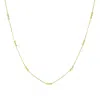 Nazzar Women's Mini Trio Gold Bead Station Chain Necklace