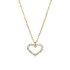 Nazzar Women's Pave Heart Gold Pendant Necklace In Gold