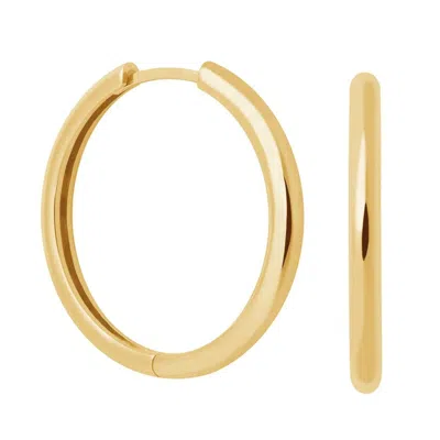 Nazzar Women's Slim Gold Hoop Earrings In Neutral