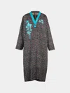 Nazzy Beglari Hand-loomed Ikat Cotton Reversible Chapan-style Robe One Size