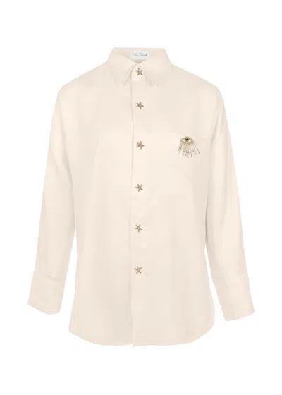 Nb Linen Shirt With Eye Peach