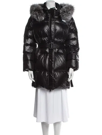 Pre-owned Nb Series By Nicole Benisti Nylon Down Coat In Black