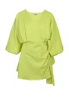 Nb Short Dress Linen Lime