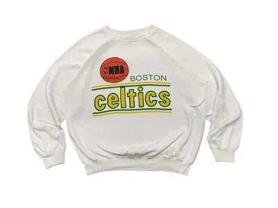 Pre-owned Nba 80's Boston Celtics Crewneck Design Xl In White
