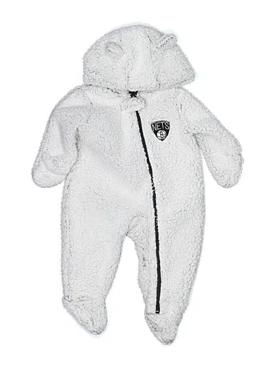 Pre-owned Nba Babies' Long Sleeve Onesie In Silver