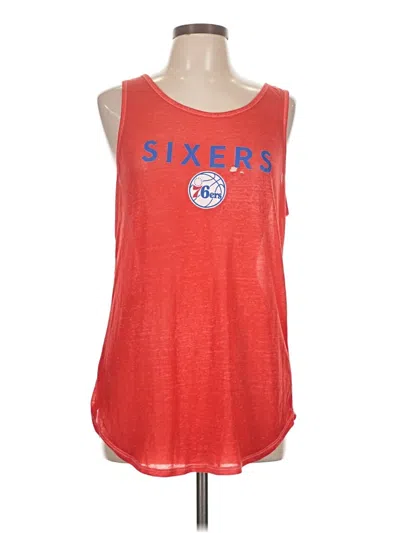 Pre-owned Nba Tank Top Red Strapless Neckline Tops