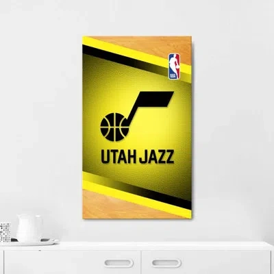 Nba Utah Jazz  Canvas Wall Art – Officially Licensed Basketball Team Print – Ready To Hang In Wrapped Canvas,does Not Apply