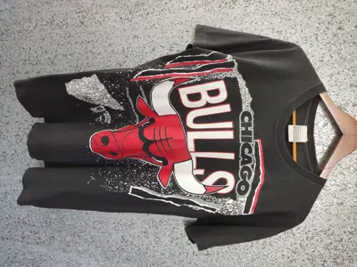 Pre-owned Nba Vintage 90's Vintage Chicago Bulls Magic Johnson T Shirt In Black