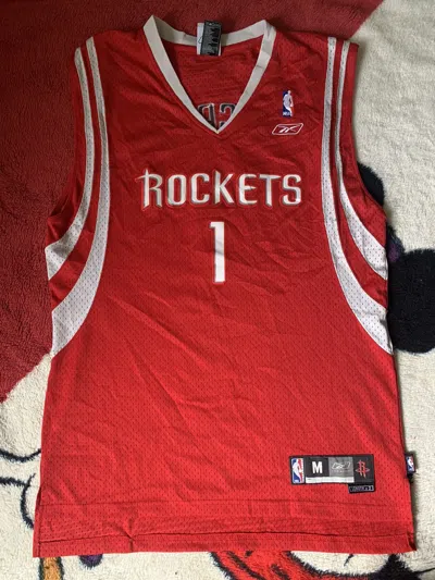 Pre-owned Nba Vintage  Houston Rockets Hall Of Fame Mc Grady In Red