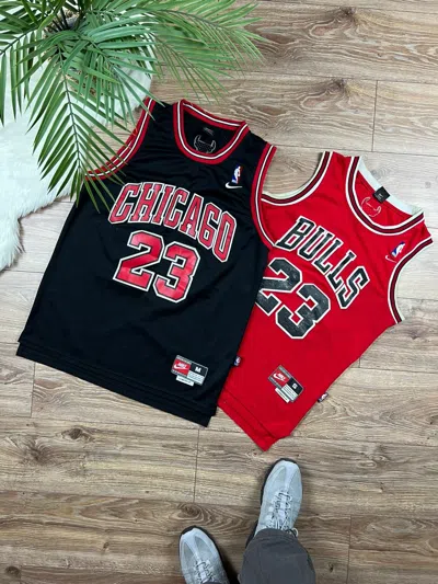 Pre-owned Nba X Nike 90's Nike Vintage Jordan 23 Bulls Og Retro Jersey Set X2 In Black