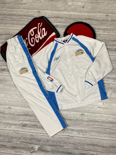 Pre-owned Nba X Reebok Vintage Reebok Nba Denver Nuggets Sports Suit In White/blue