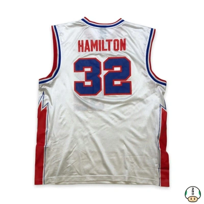 Pre-owned Nba X Reebok Vintage Reebok Richard Hamilton Detroit Pistons Nba Jersey In White