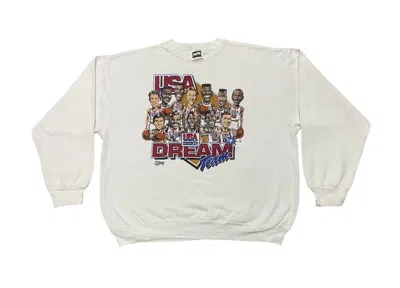 Pre-owned Nba X Salem Vintage 1992 Usa Dream Team Sweatshirt Design In White
