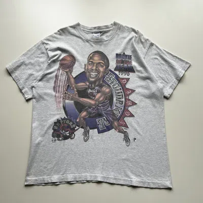 Pre-owned Nba X Salem Vintage Vintage 90's Toronto Raptors Stoudamire Nba Salem T Shirt Xl In Gray