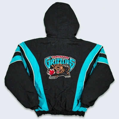 Pre-owned Nba X Starter Vancouver Grizzlies Vintage 90's Starter Jacket In Black Blue