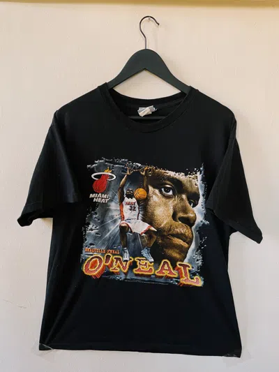 Pre-owned Nba X Vintage 2004 Nba Shaquille O'neal Miami Heat T-shirt Black