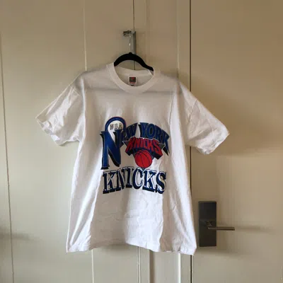 Pre-owned Nba X Vintage New York Knicks Tee In White