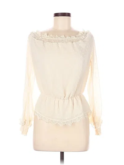 Pre-owned Nbd 3/4 Sleeve Blouse In White