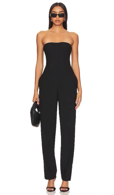 Nbd Aitana Corset Jumpsuit In Black