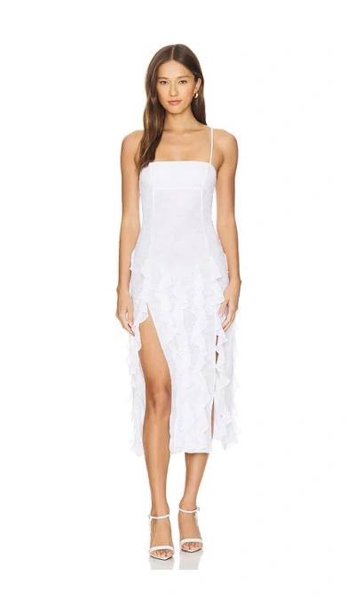 Nbd Anila Midi Dress In 白色