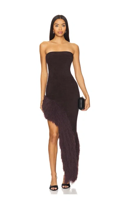 Nbd Aubrey Strapless Dress In Brown