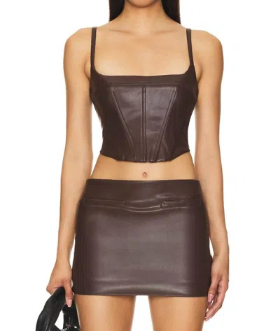 NBD AURORA TOP IN CHOCOLATE BROWN