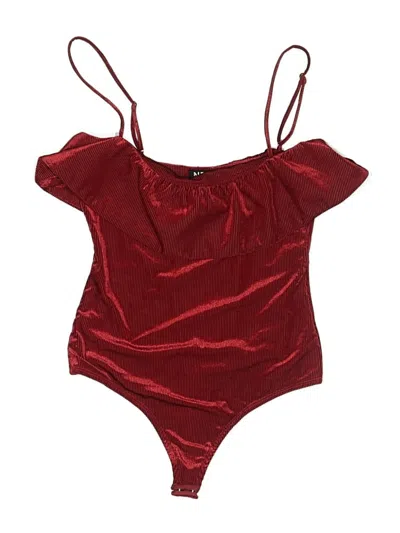 Pre-owned Nbd Bodysuit In Burgundy