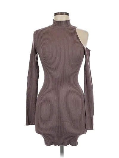 Pre-owned Nbd Casual Dress In Brown