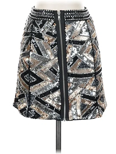 Pre-owned Nbd Casual Skirt In Silver