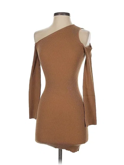 Pre-owned Nbd Cocktail Dress In Brown