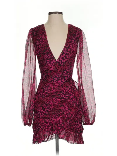 Pre-owned Nbd Cocktail Dress In Burgundy